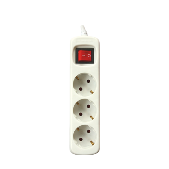 Regleta de 3 vías Brixo con interruptor bipolar de 10/16 A | Leroy Merlin