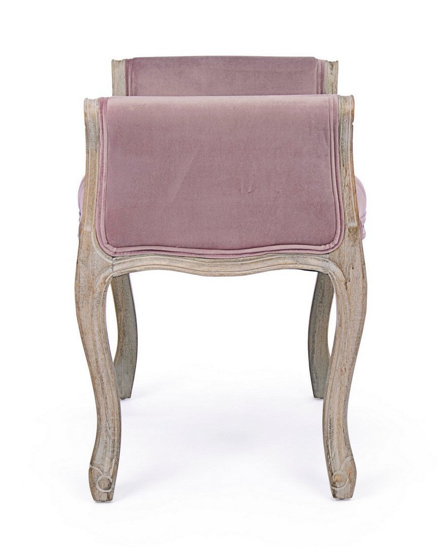 Banc simple foncé en tissu effet cuir de style design - 4