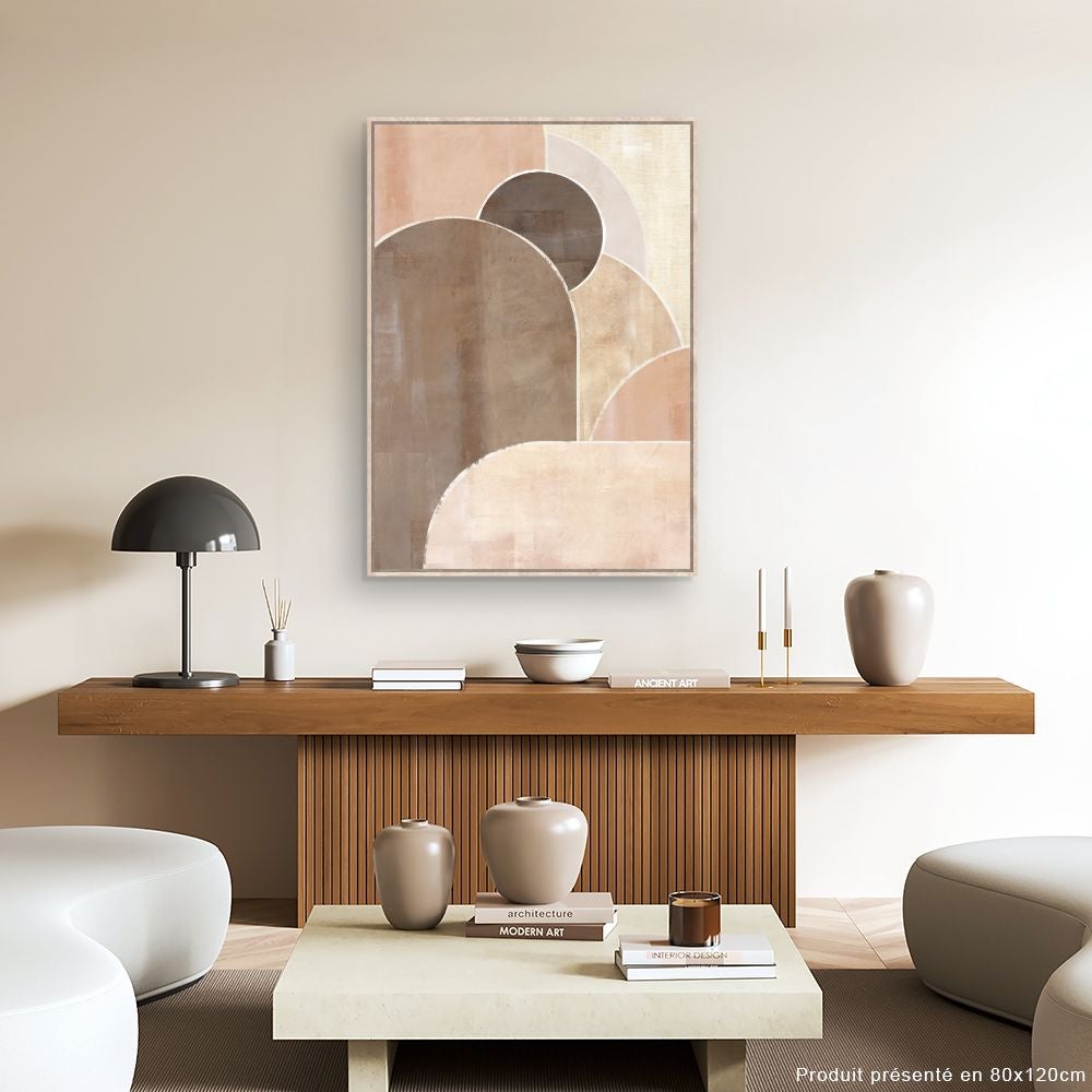 Toile encadrée Courbes élégantes / 72x108cm / Cadre Effet naturel / Fabriqué en France / Déco murale / DADA ART - 2