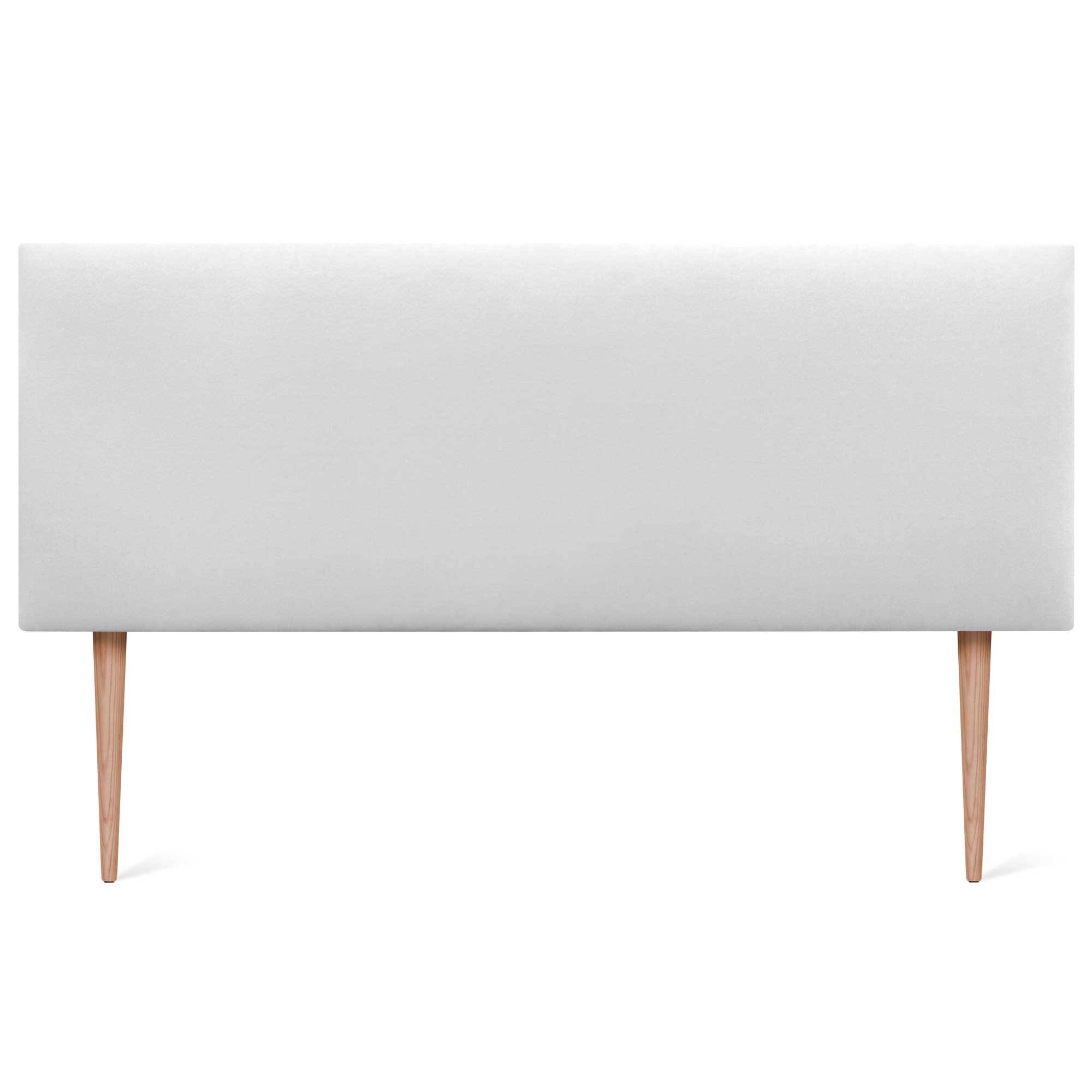 DHOME Cabecero de Tela AQUALINE Liso y con Patas cabeceros Cabezal tapizado Cama Lujo (Tela Blanco, 135cm (Camas 120/135/140)) - 3