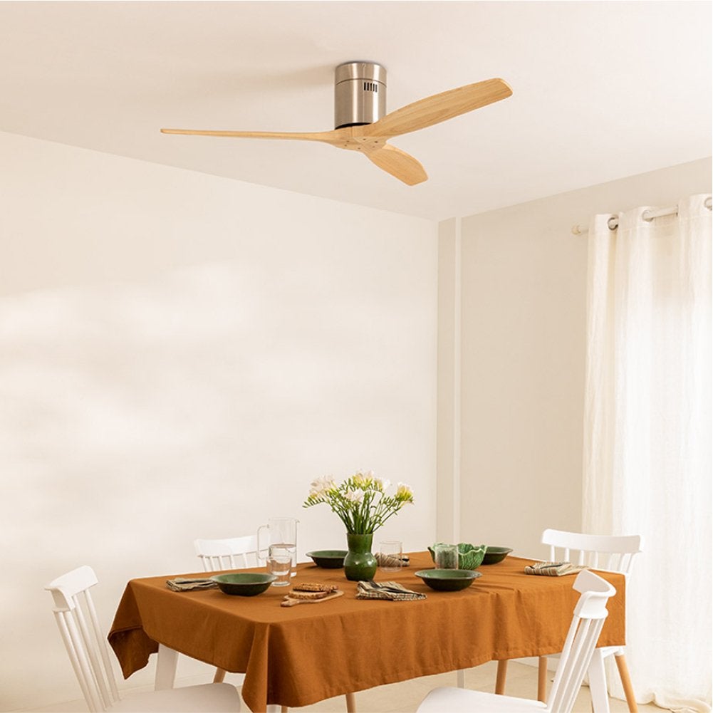 CREATE - WIND CALM NATURAL WOOD - Wentylator sufitowy 40W cichy 100% drewno -