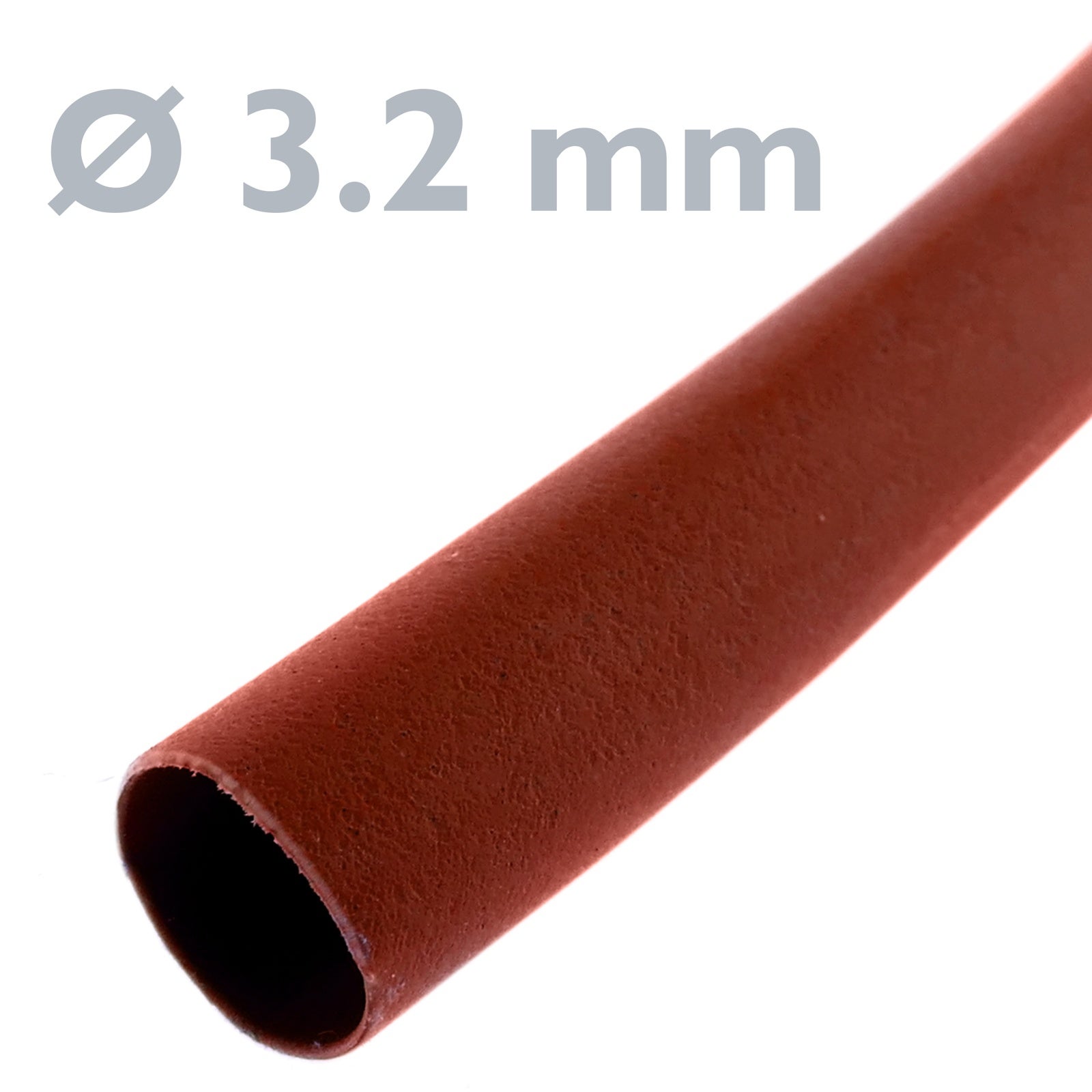 Tubo termorestringente in bobina 3,2 mm rosso (3 m) - 3