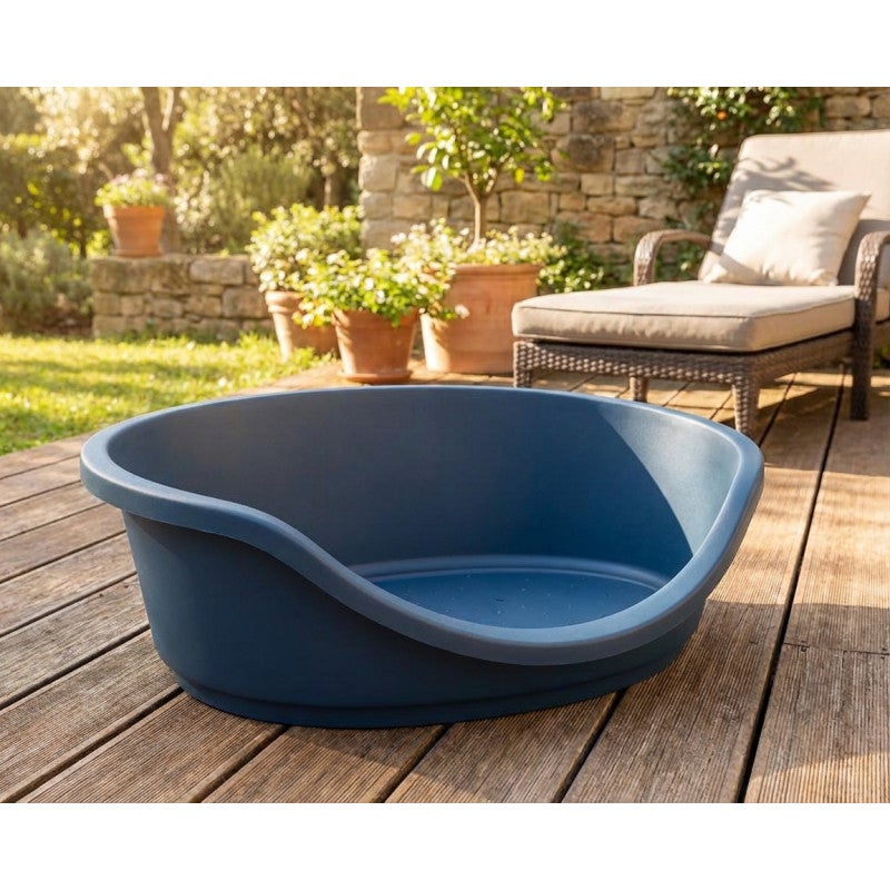 Cama de plástico para cães de grande porte 80x60x25 cm | Ideal para animais de raça grande - 4