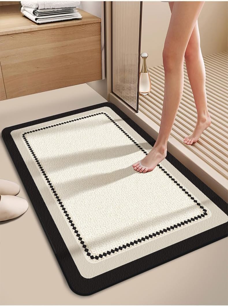 Dywanik łazienkowy - odpowiedni do podłóg w łazience i pod drzwi wanny, można prać w pralce - 1 sztuka, 60 x 90 cm