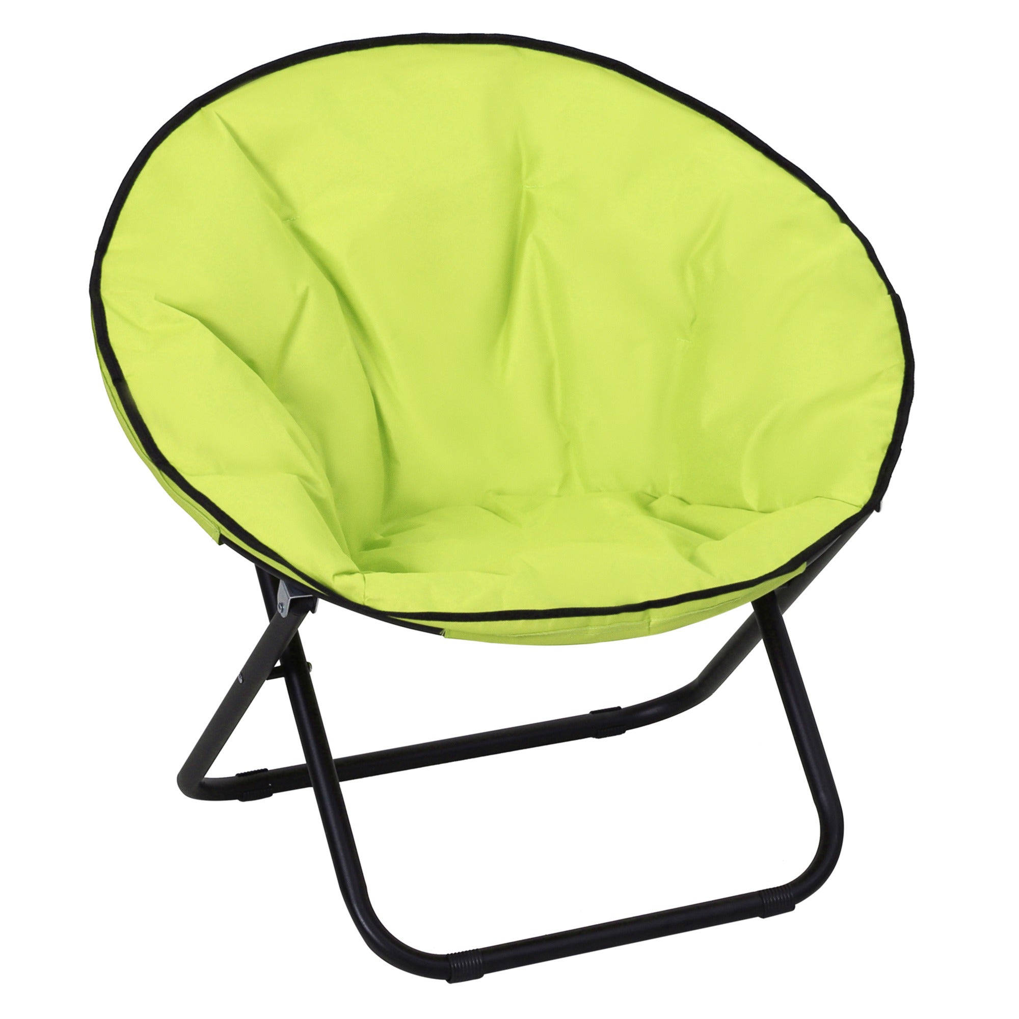 Zestaw 2 składanych krzeseł kempingowych Moonchair XXL Ultra Comfort - oparcie, wyściełana poduszka, 120 kg, żółty, 80L x 80B x 75H cm