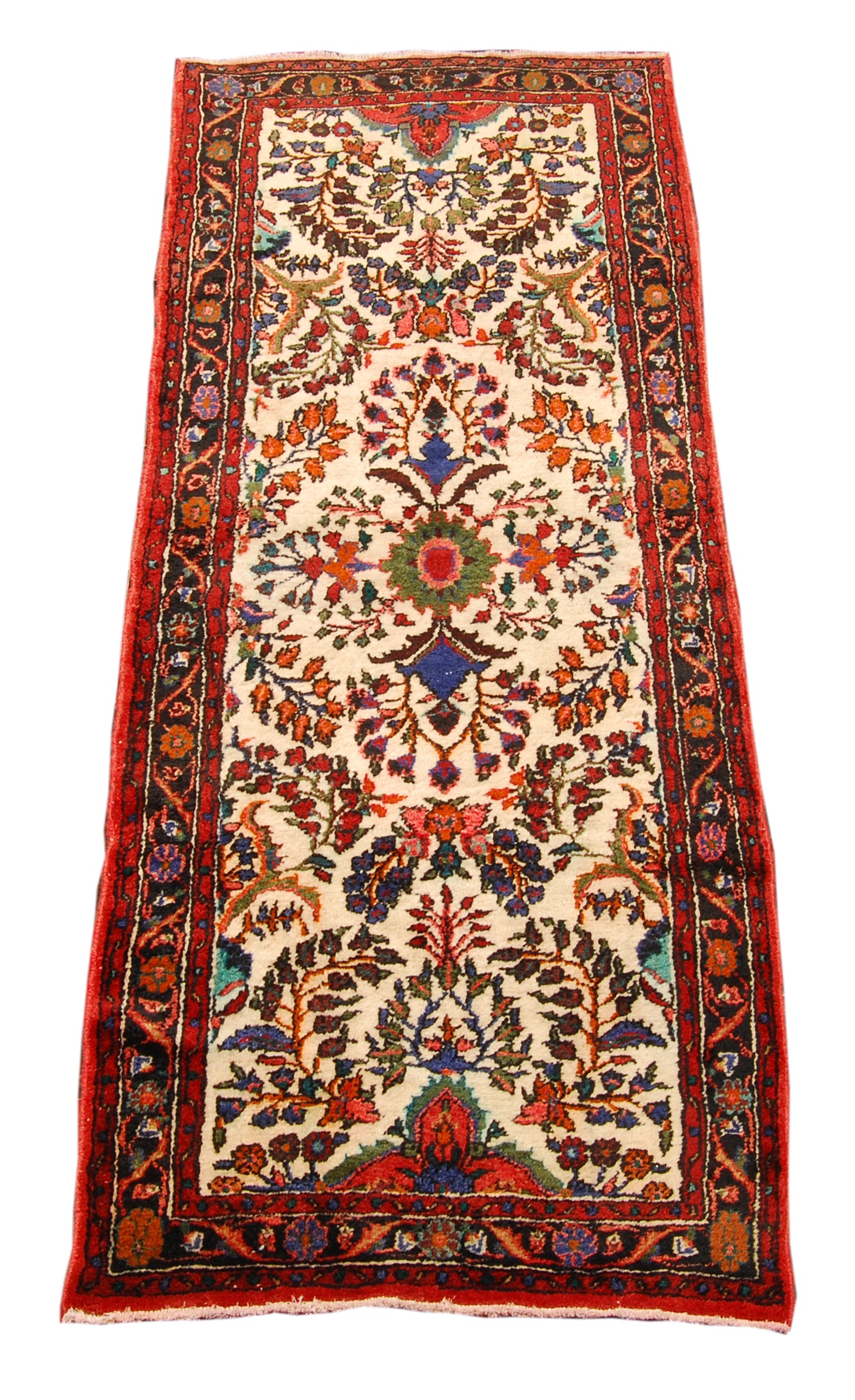 Alfombra oriental hecha a mano original, medida: 195x78 cm con certificado de autenticidad