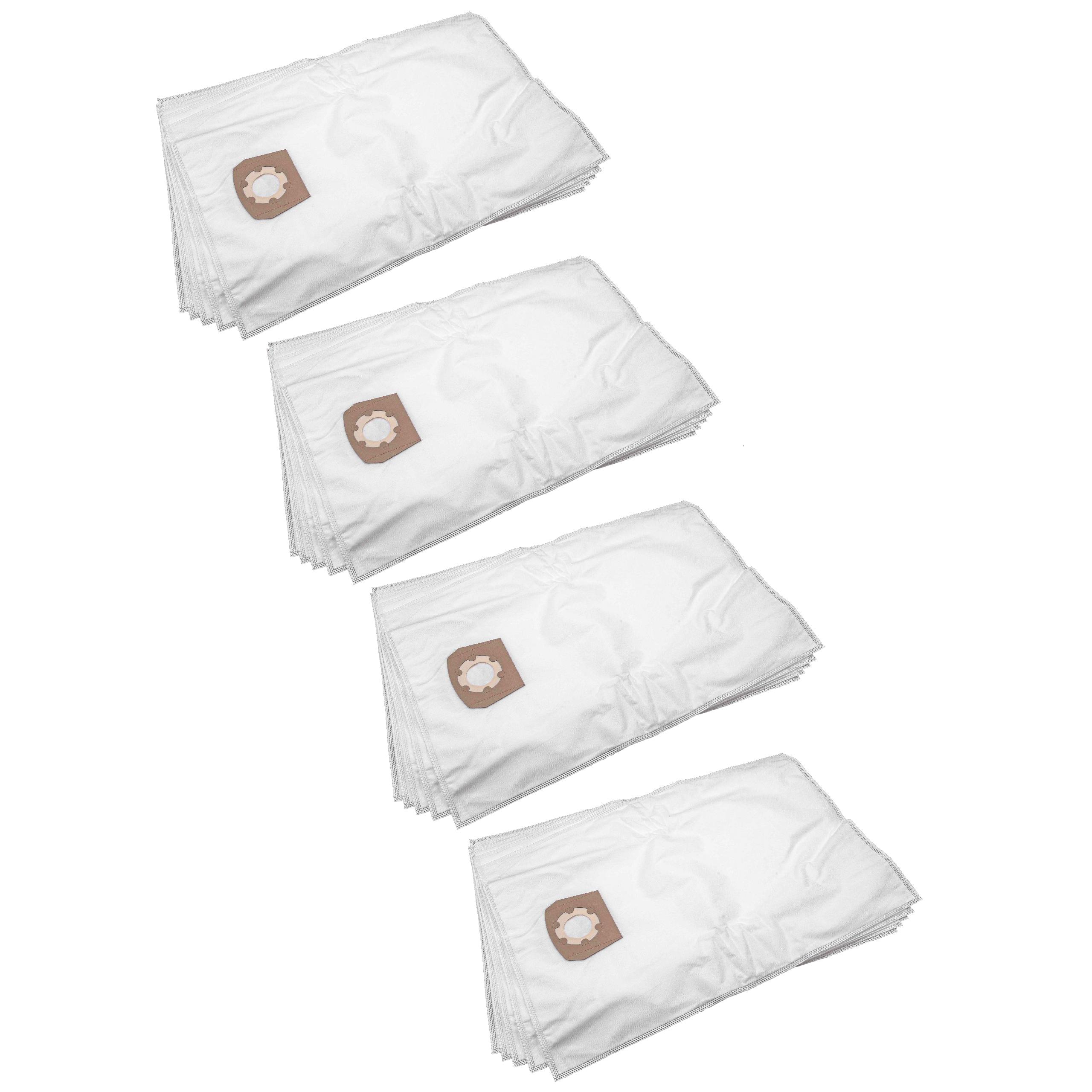 vhbw 20x Sacs compatible avec Kärcher MV 6 P Premium aspirateur - microfibres non tissées, volume de 30l, 33cm x 27cm, blanc - 2