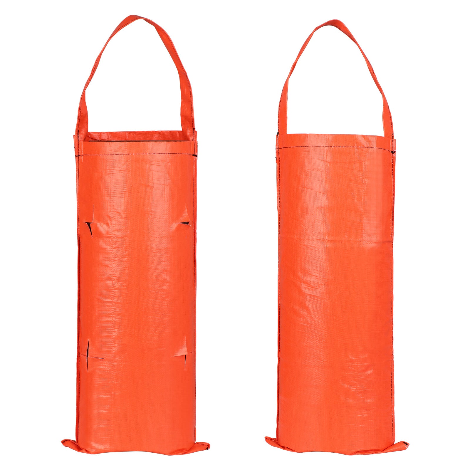 2 szt. pionowych worków do uprawy truskawek z 8 otworami, worki na rośliny, worki szkółkarskie, doniczki i akcesoria do pojemników (pomarańczowe)