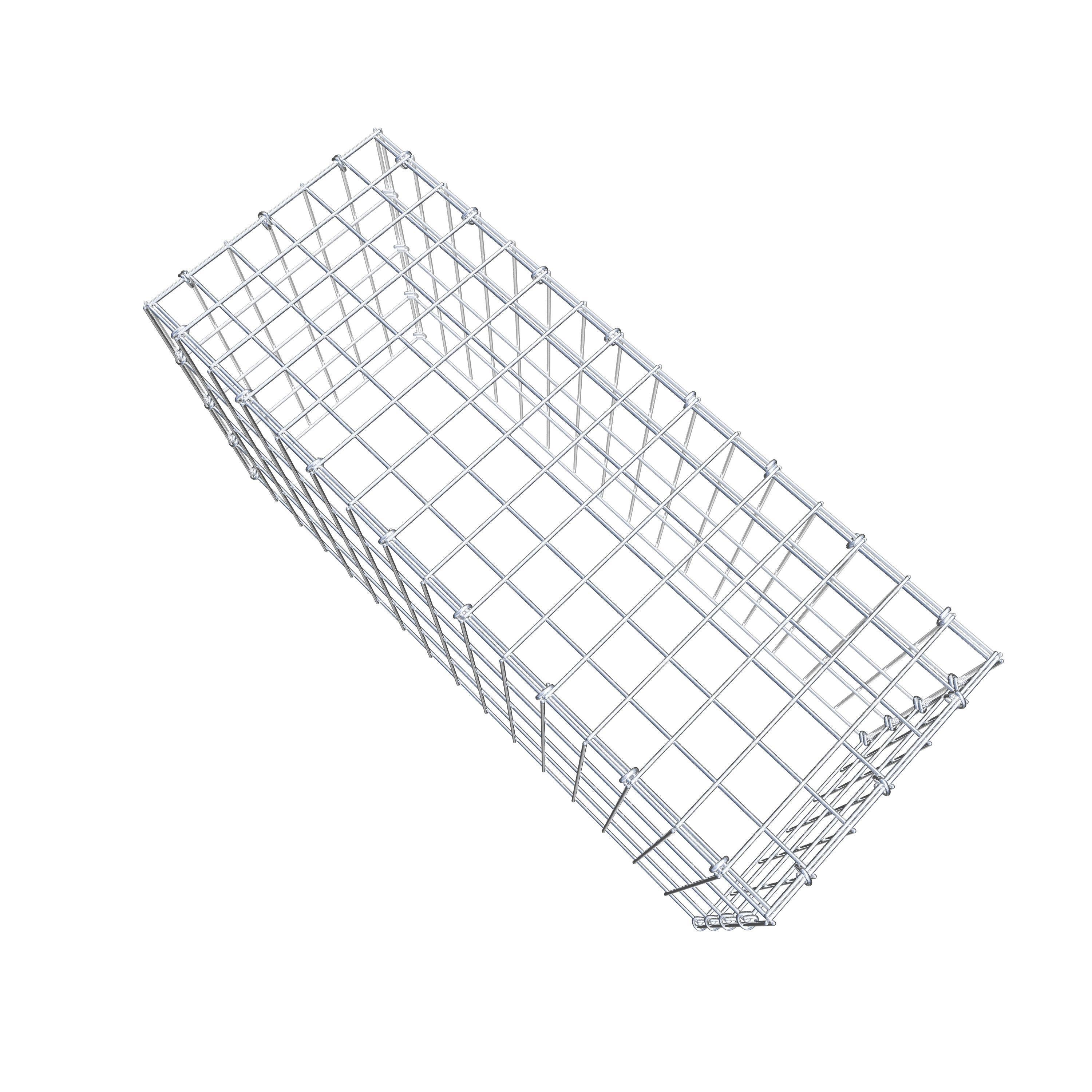 Gavión para apilar en acero galvanizado 80x40x30cm (LxAxP), malla 5 x 10cm, Anillo en C, sin rejilla inferior - 8