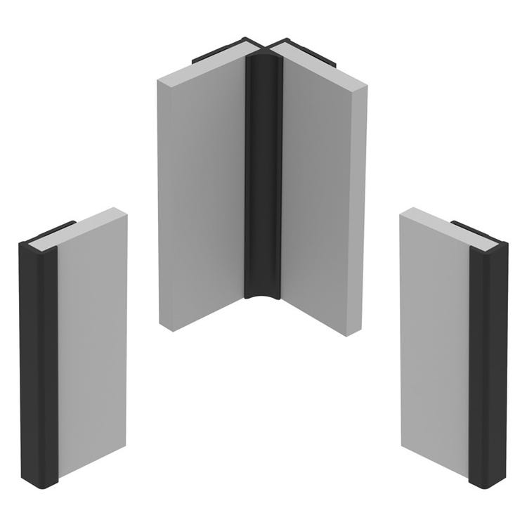 Lot de 2 panneaux de douche en PVC effet bois (90x220 & 120x220 cm) + marron et noir + profilés noir - Japandi - 6