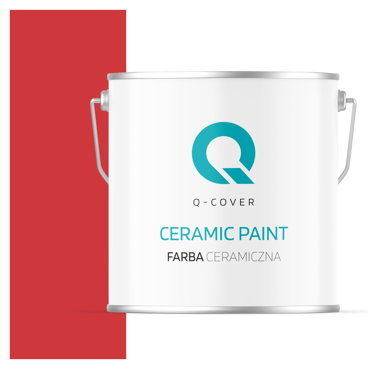 Farba Ceramiczna Do Ścian i Sufitów Q-Cover Czerwony ognisty H3516 Głęboki Mat 5L