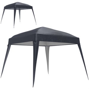 Tetto Di Ricambio Per Gazebo 3x3 M - Antracite - Impermeabile In Poliestere Con Rivestimento PVC