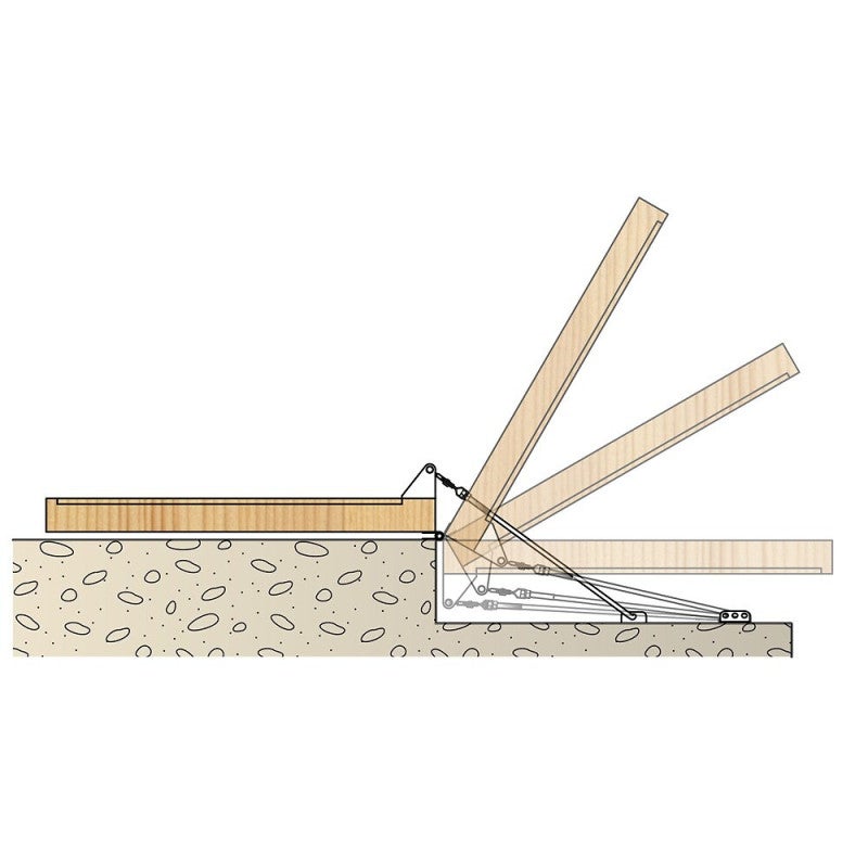 Arrêt de volet à crochet pour volets battants - longueur 578 mm max - 5