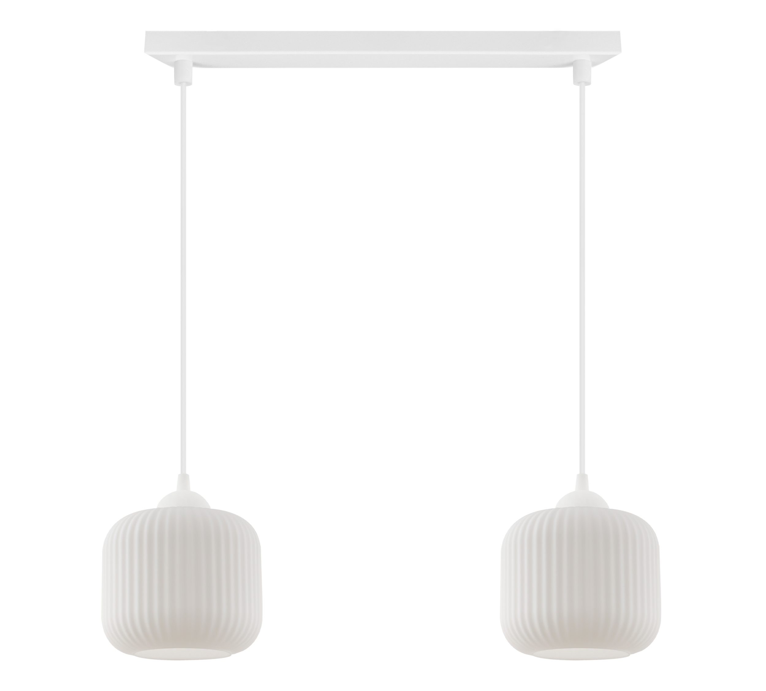 Lampa sufitowa wisząca Riffle loft 2xE27 klosz walec biały Light Home LH