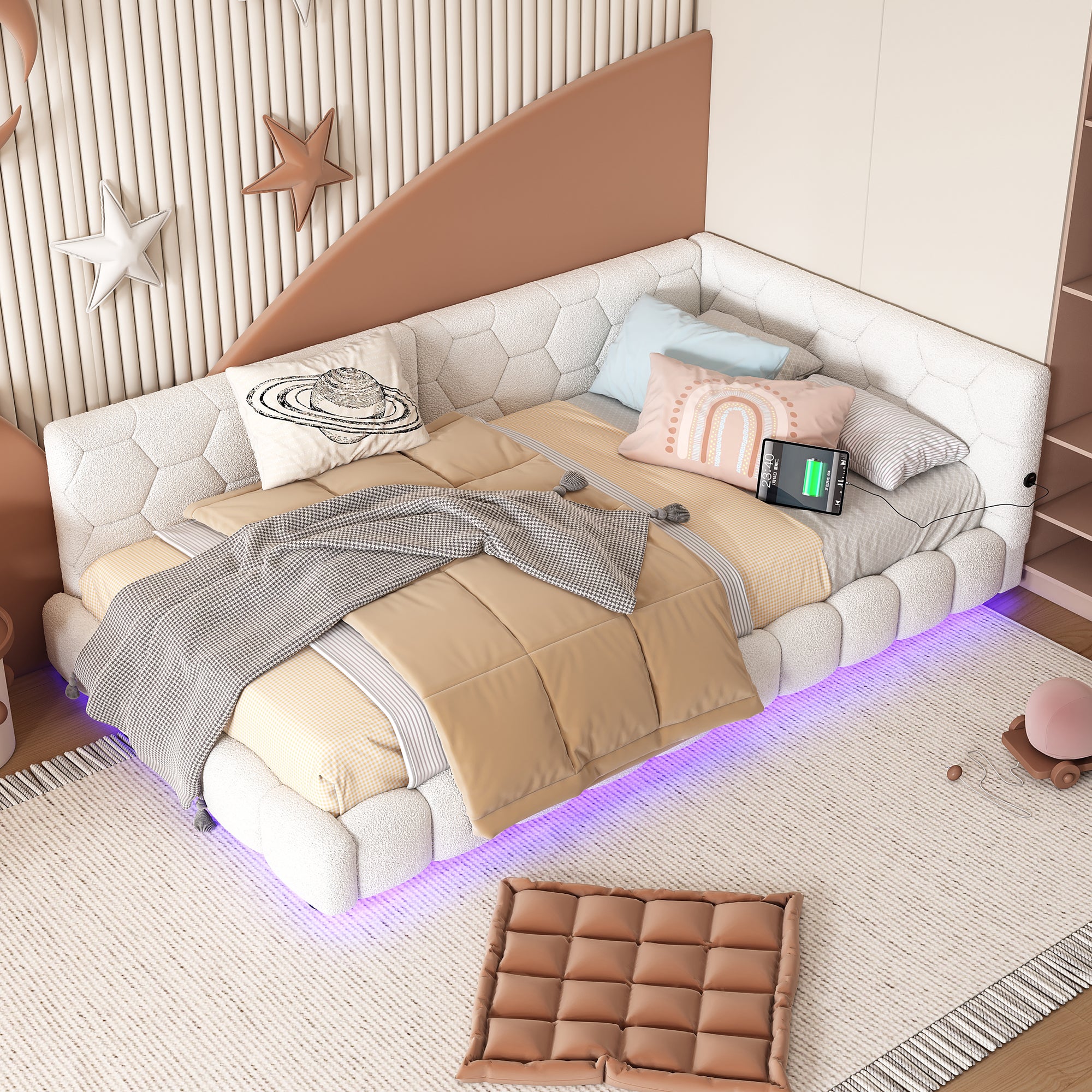 Dormeuse, chaise longue 90*200 cm, divano letto, letto con rete a