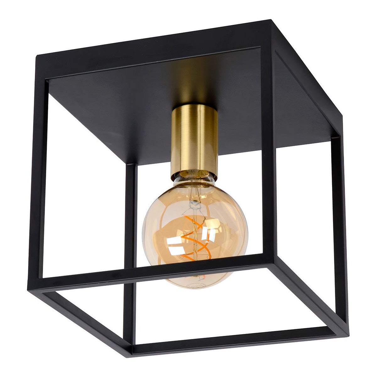 Lampa sufitowa RUBEN czarna 1xE27x40W metal wym:22x22x22cm IP20 Lucide