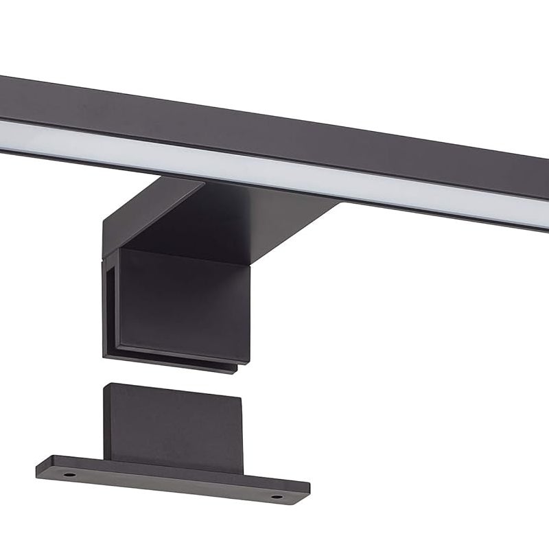Oświetlenie lustra LED, szafki, ciepłe światło 3000K, 5W, szerokość 300mm (czarne)