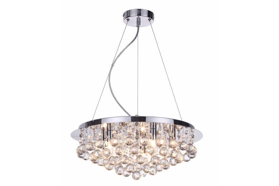 Lampa wisząca Loona chromowana 5xG9x33W kryształowa wym: 22 x 45 x 45 cm metal Reality