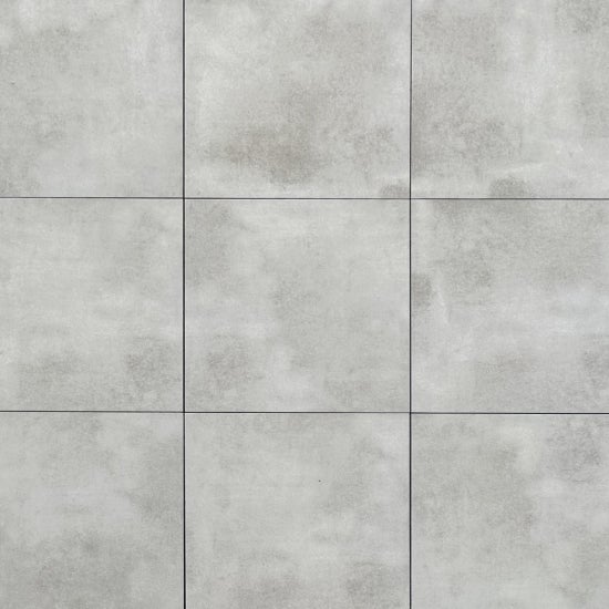 Lot de 2 Dalles de terrasse en grès cérame Triest Light Grey - 60 x 60 x 2 cm - C-NEGOCE - 2
