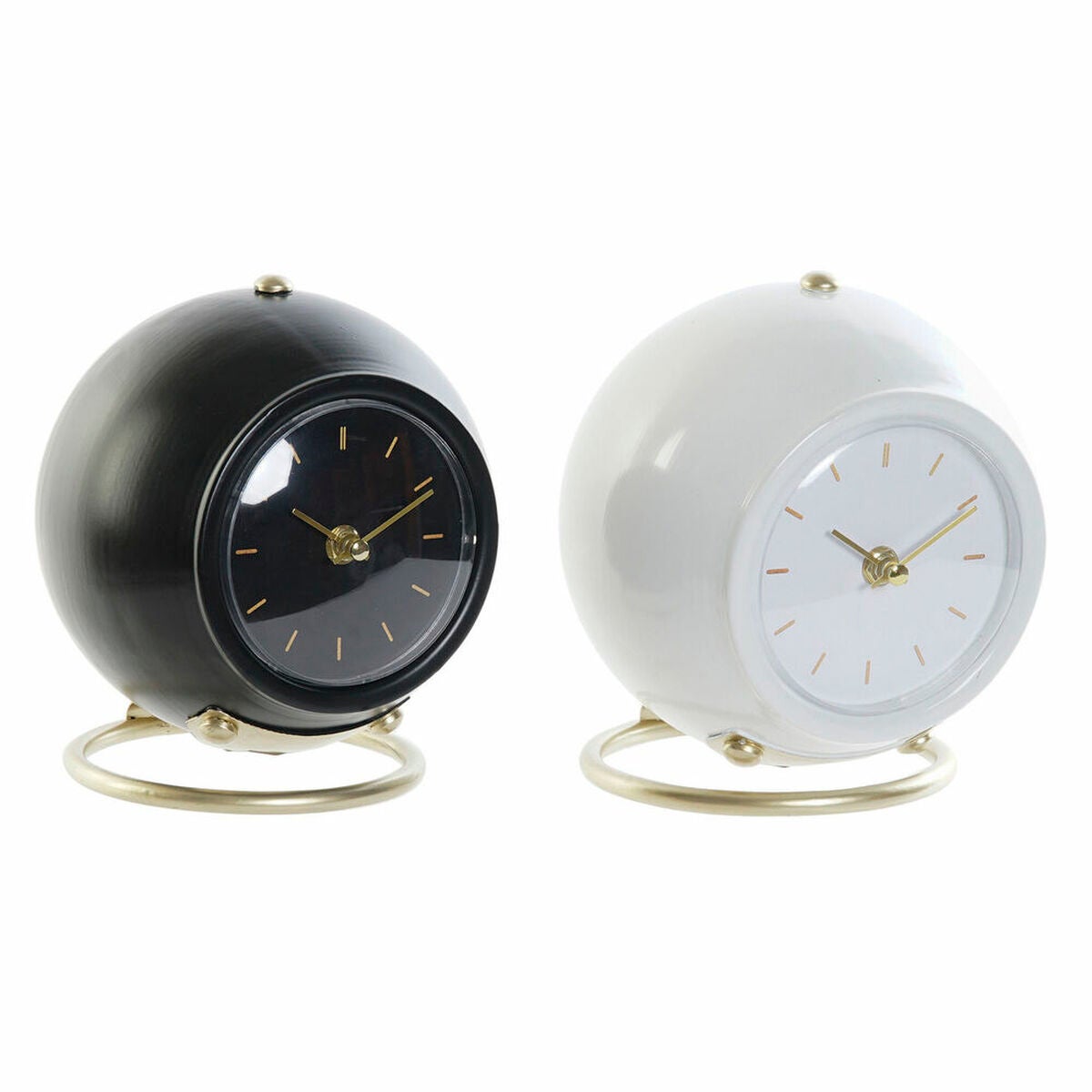 DKD Home Decor Orologio Da Tavolo In Vetro E Ferro: Design Moderno 56x53x37.5 Cm Per Un Arredo Originale - 2