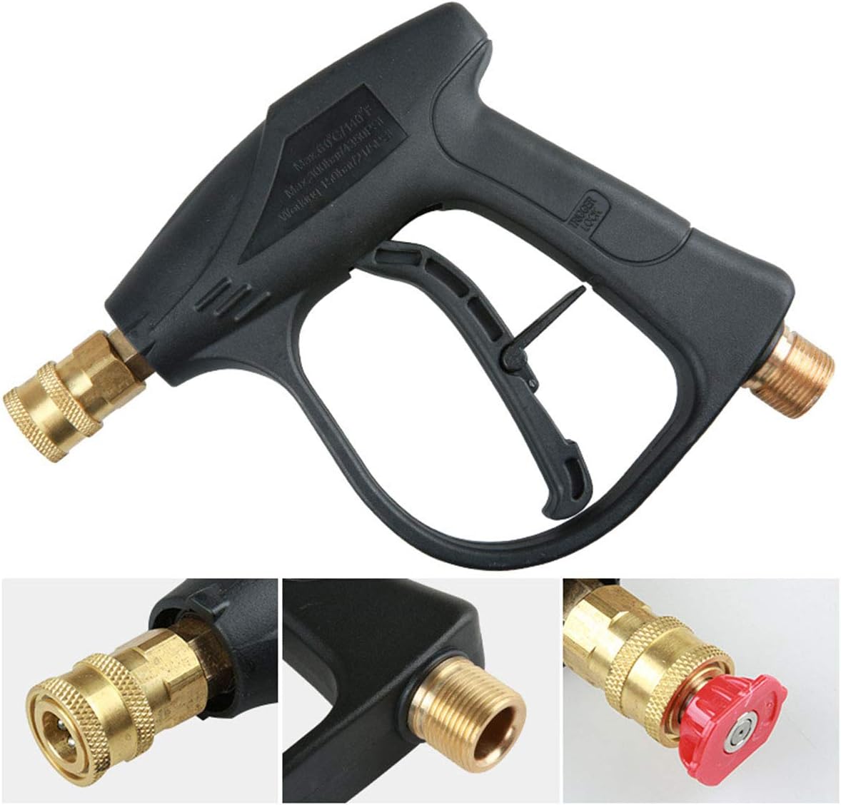 Pistolet Pulvérisateur de Nettoyeur Haute Pression avec Buses de 5 Couleurs pour Le Nettoyage des Voitures. (Raccord M22 5 Pointes de Buse 4000 Psi) - 5