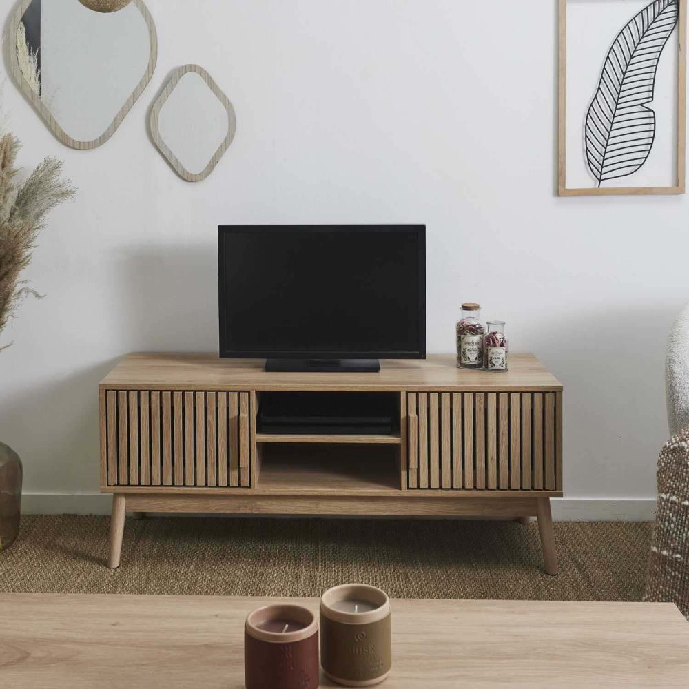 Meuble Tv - Home Deco Factory - Klaus - Pratique - Marron - 5