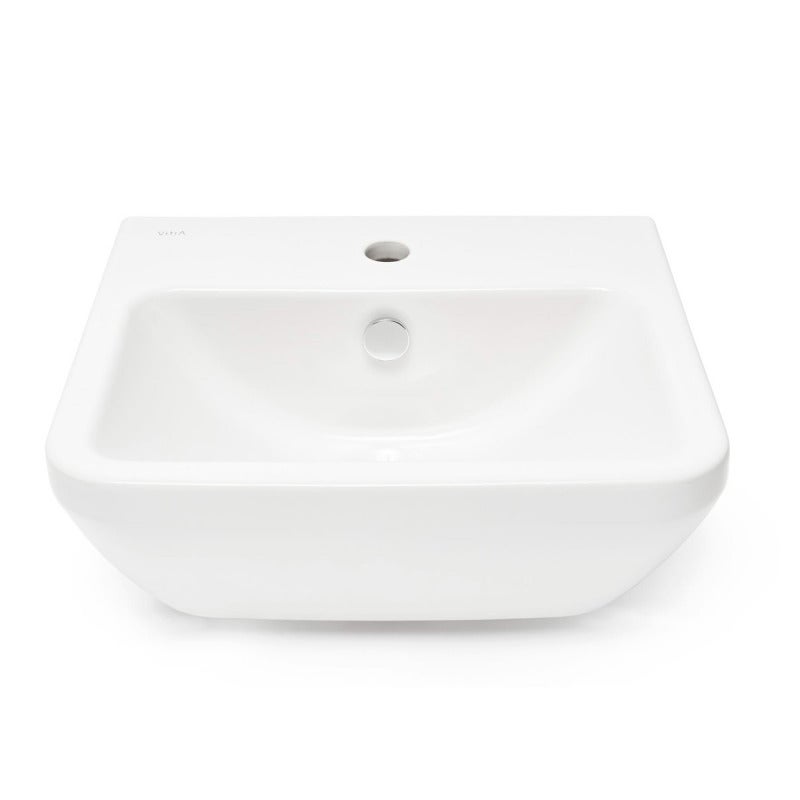 Vitra Integra Lavabo suspendu 50x43 cm avec trou pour robinetterie au milieu, Blanc (7048-003-0001) - 2