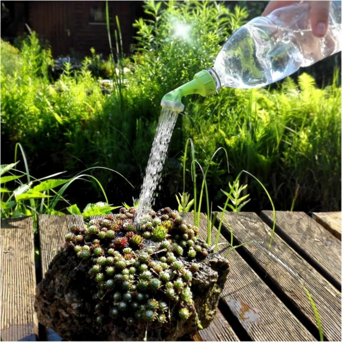 Ugello Irrigatore Per Bottiglie Con Doppia Testa - Beccuccio Per Annaffiatoio Fai Da Te, Compatibile Con Bottiglie Da 2L - PP Resistente