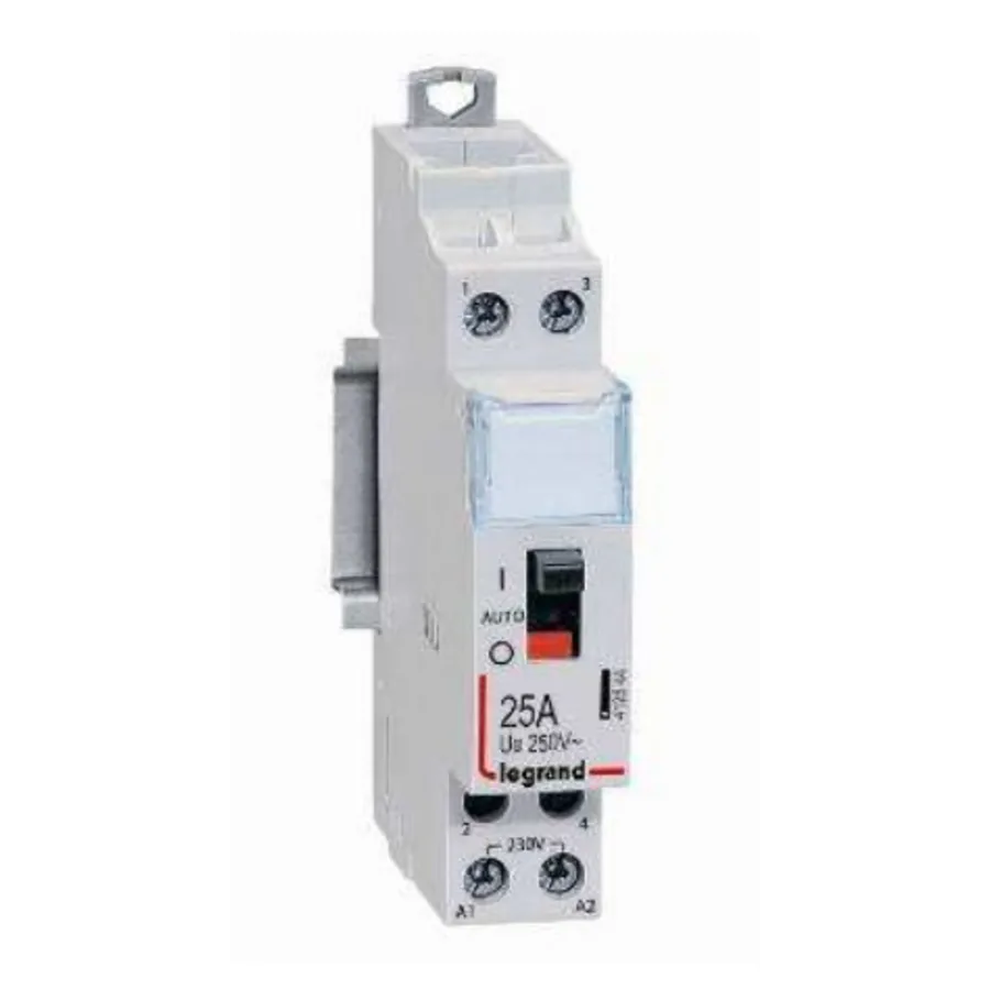 Contacteur CX³ silencieux 2 contacts F 2P 25 A 250 V prof. encastrement 44 mm