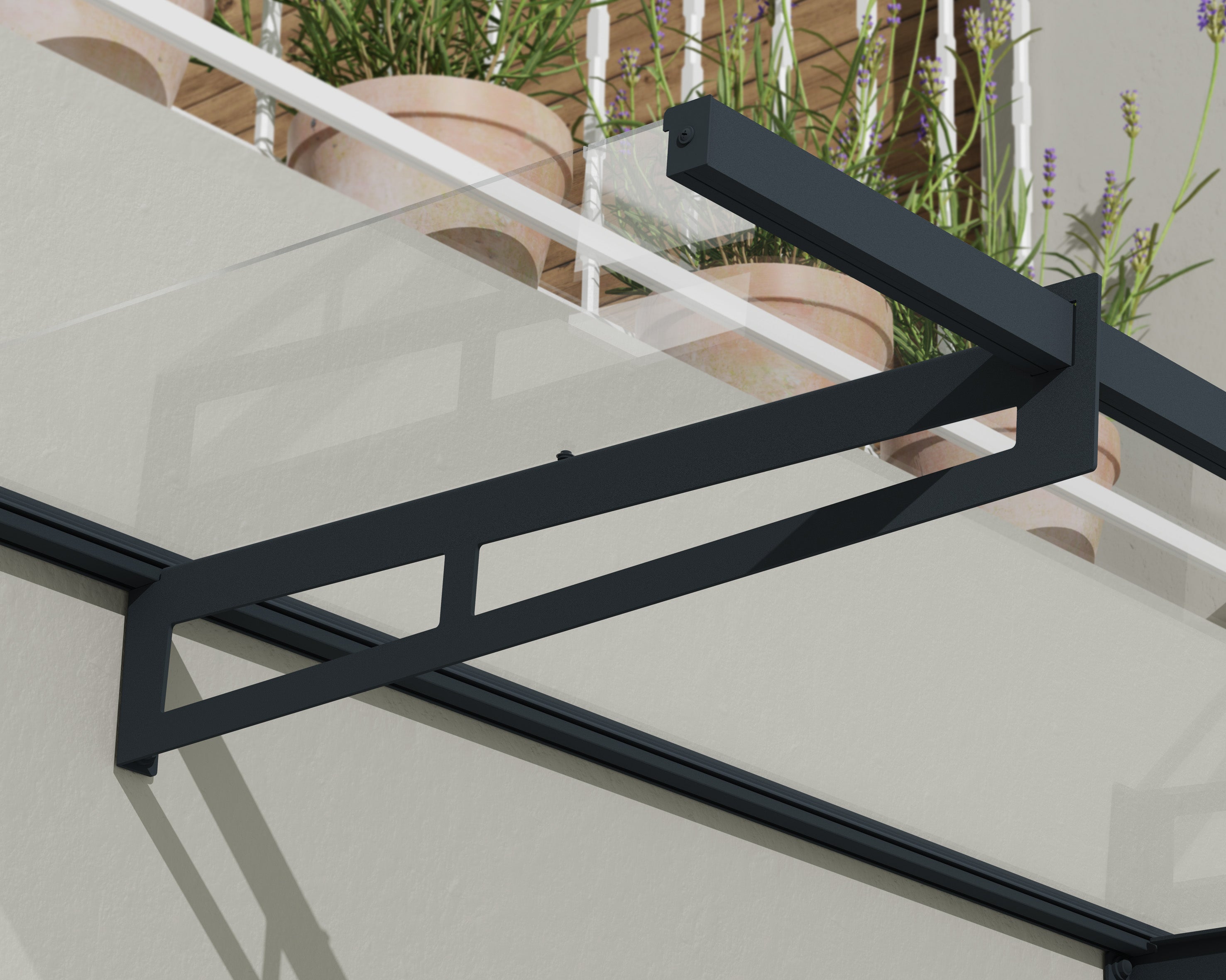 Canopia Marquise de porte Bremen 150 x 93.5 cm Gris - 3