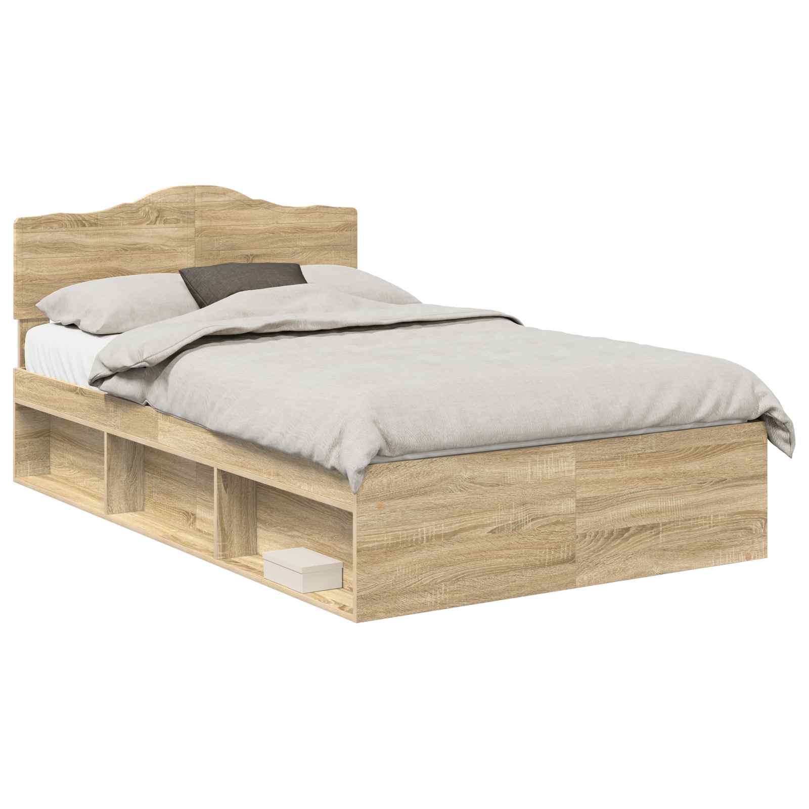 Cadre de lit en bois de pin massif, pour la chambre, 120 × 200 cm - 2