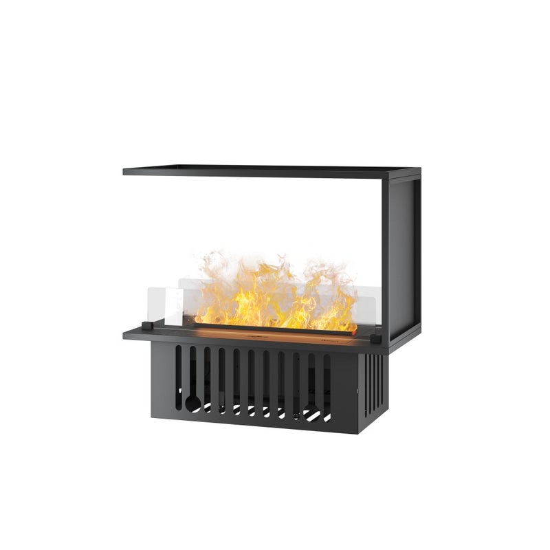 Kominek parowy do zabudowy Inside U 800, płomień 3D multicolor, sterowanie aplikacją, zbiornik 1,2 l, automatyczne napełnianie, szer. 80 cm