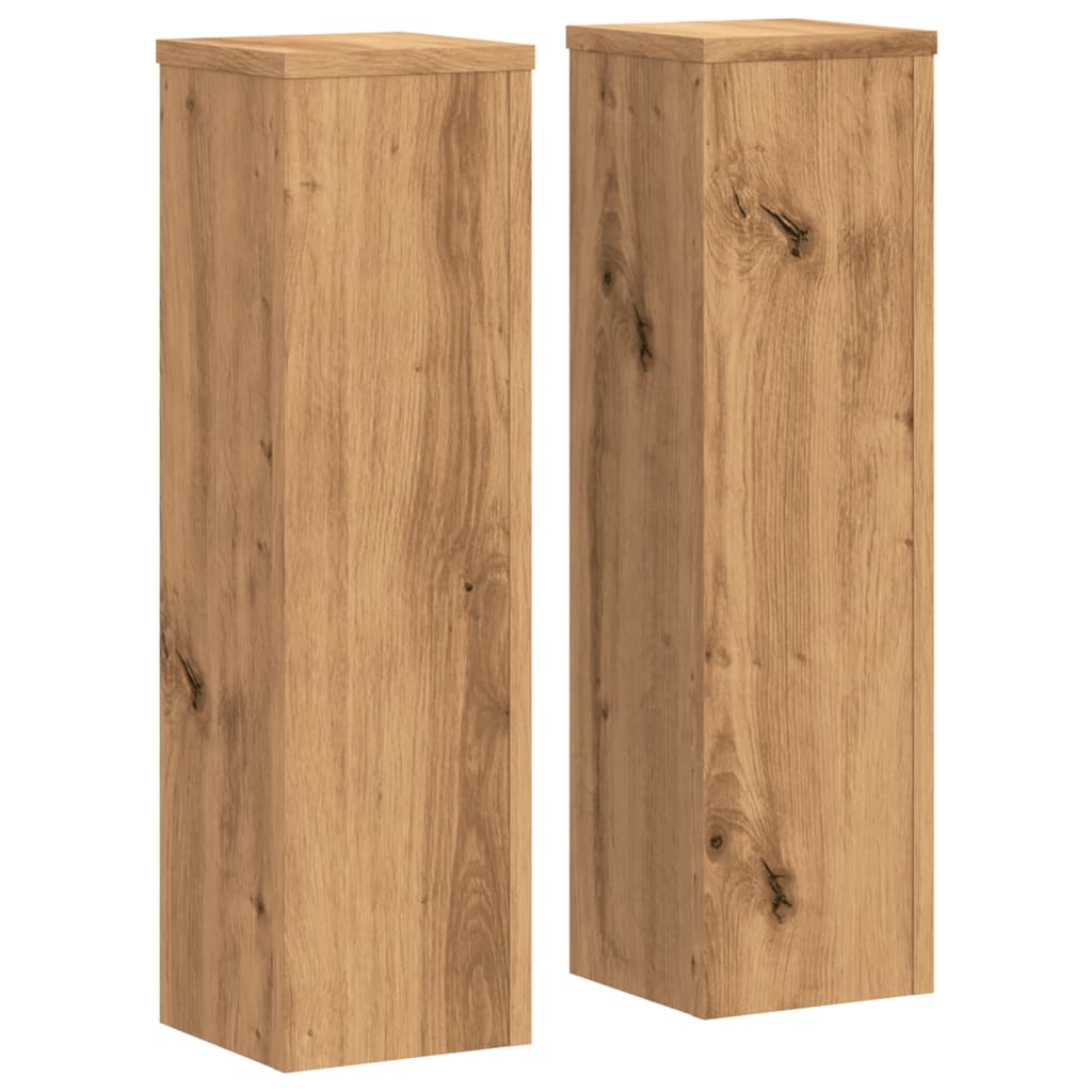 Supports pour plantes 2 pcs chêne artisanal bois d'ingénierie - 2