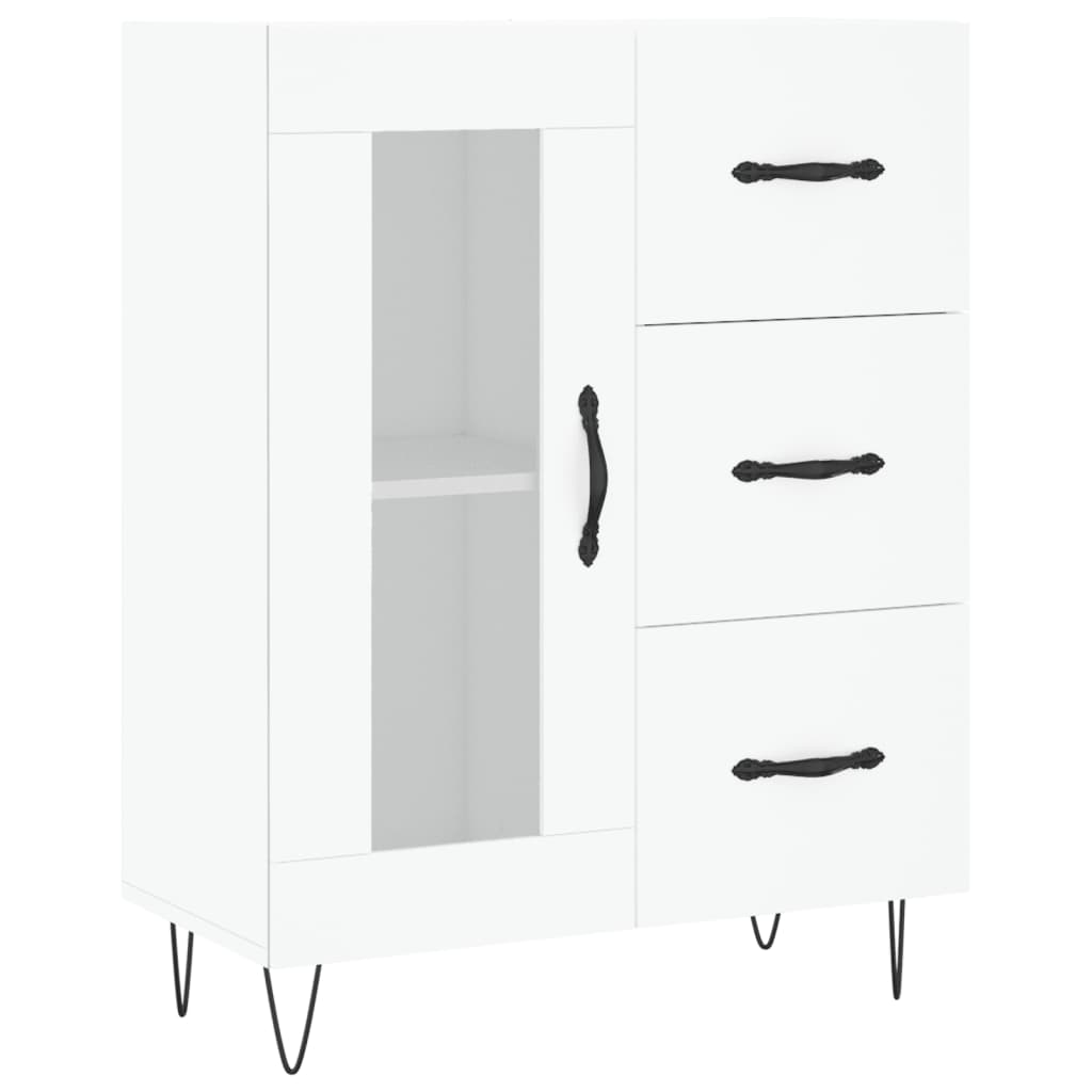 vidaXL Buffet haut Blanc 69,5x34x180 cm Bois d'ingénierie - 7
