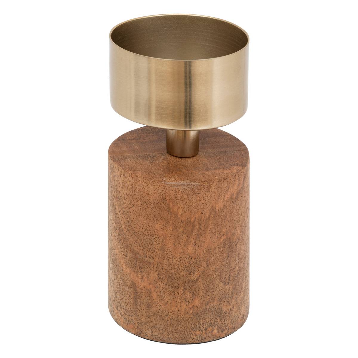 Lot de 2 chandeliers/bougeoirs H22cm marron - Atmosphera créateur d'intérieur - 4