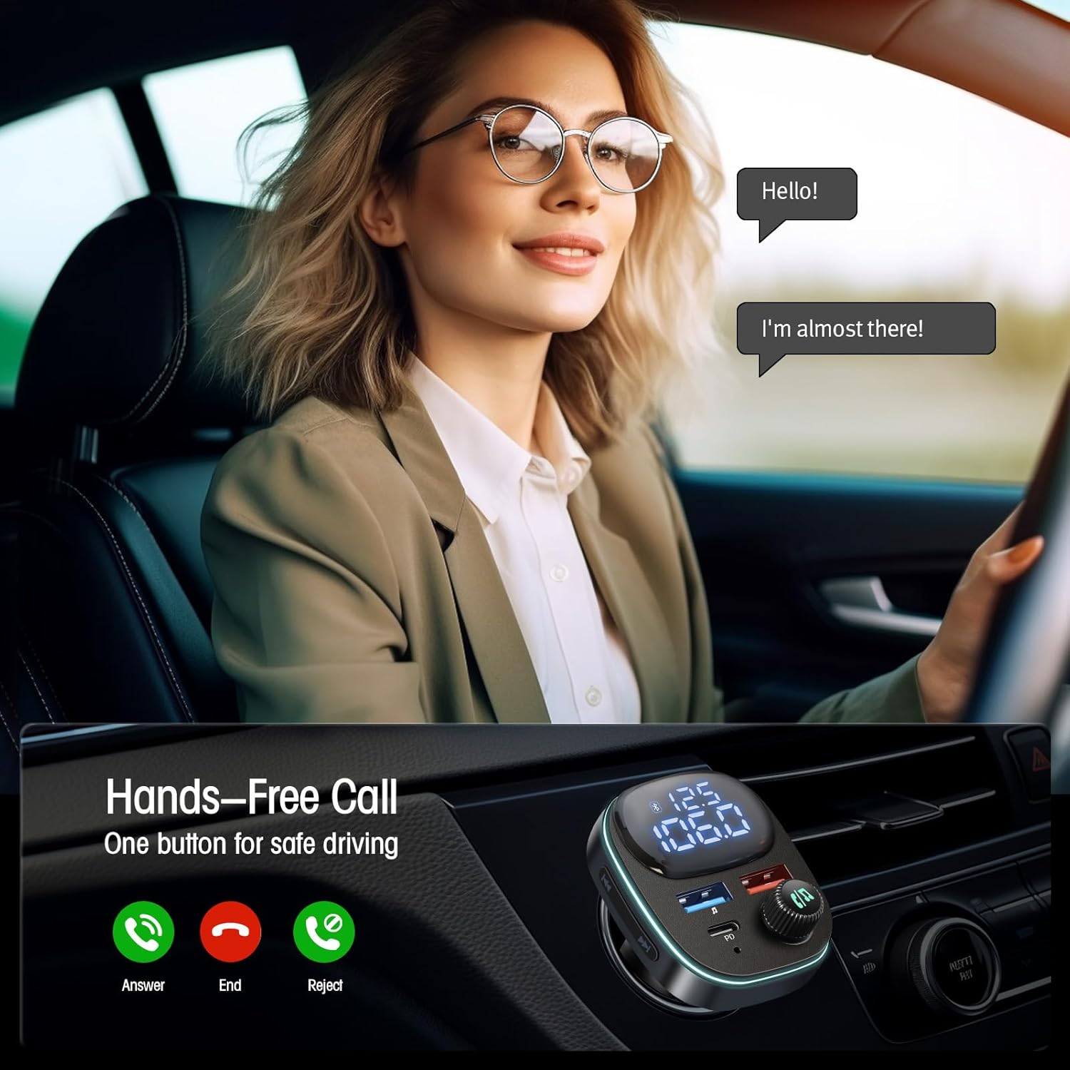 Transmetteur FM Bluetooth 5.4 Pour Voiture - Avec Charge Rapide PD 30W & QC 12W, Jack 3.5 Mm, Lecteur USB/SD