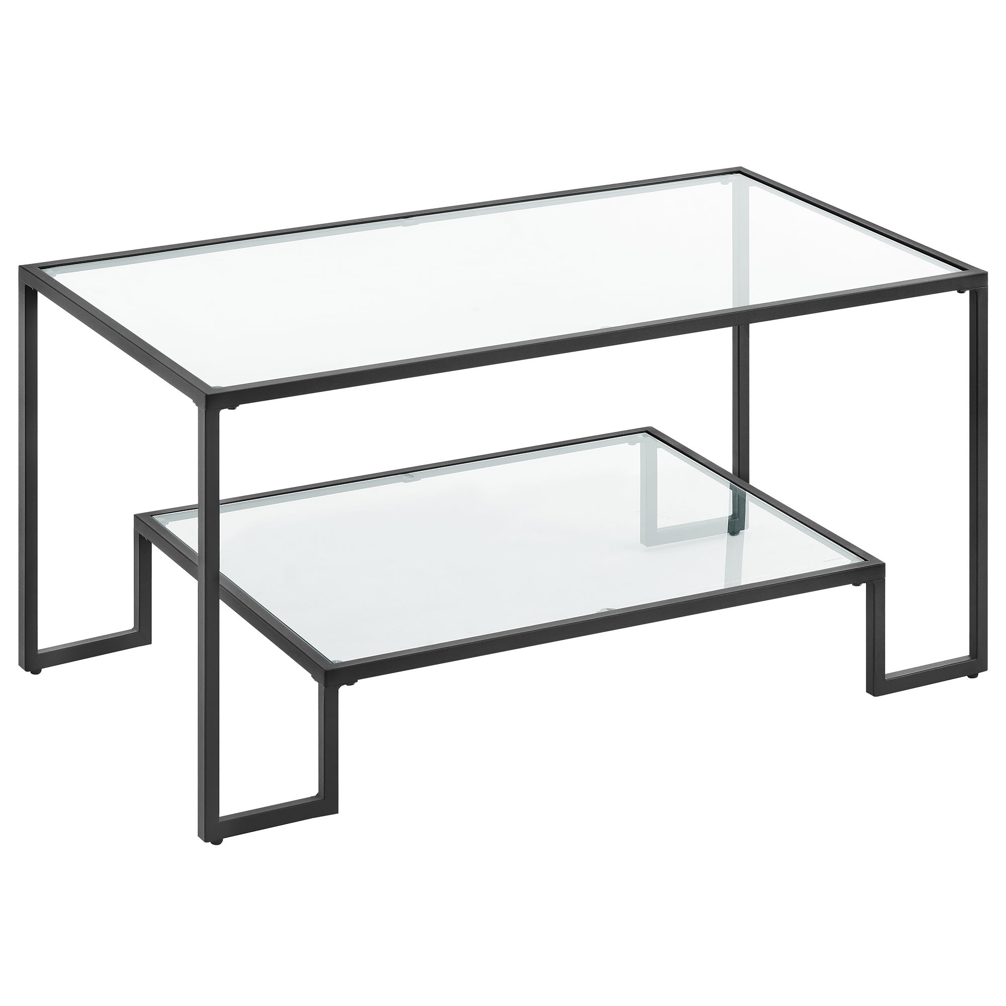 Table Basse Verre Trempé VidaXL 98x45x30 Cm | Design Moderne Transparent | Pour Salon Ou Bureau