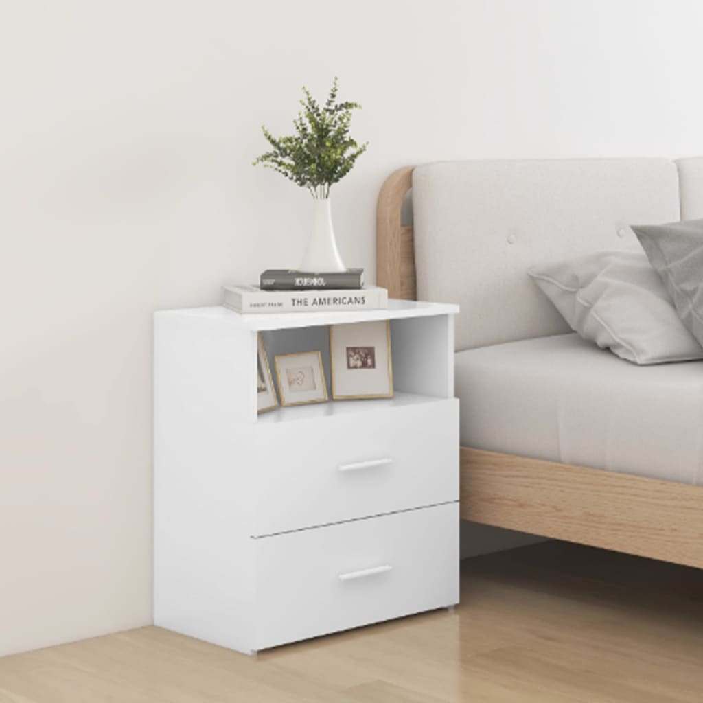 Comodino A Muro VidaXL 45x30x35 Cm In Multistrato Nero – 2 Pezzi, Cassetto, Carico 50kg, Per Camera E Soggiorno