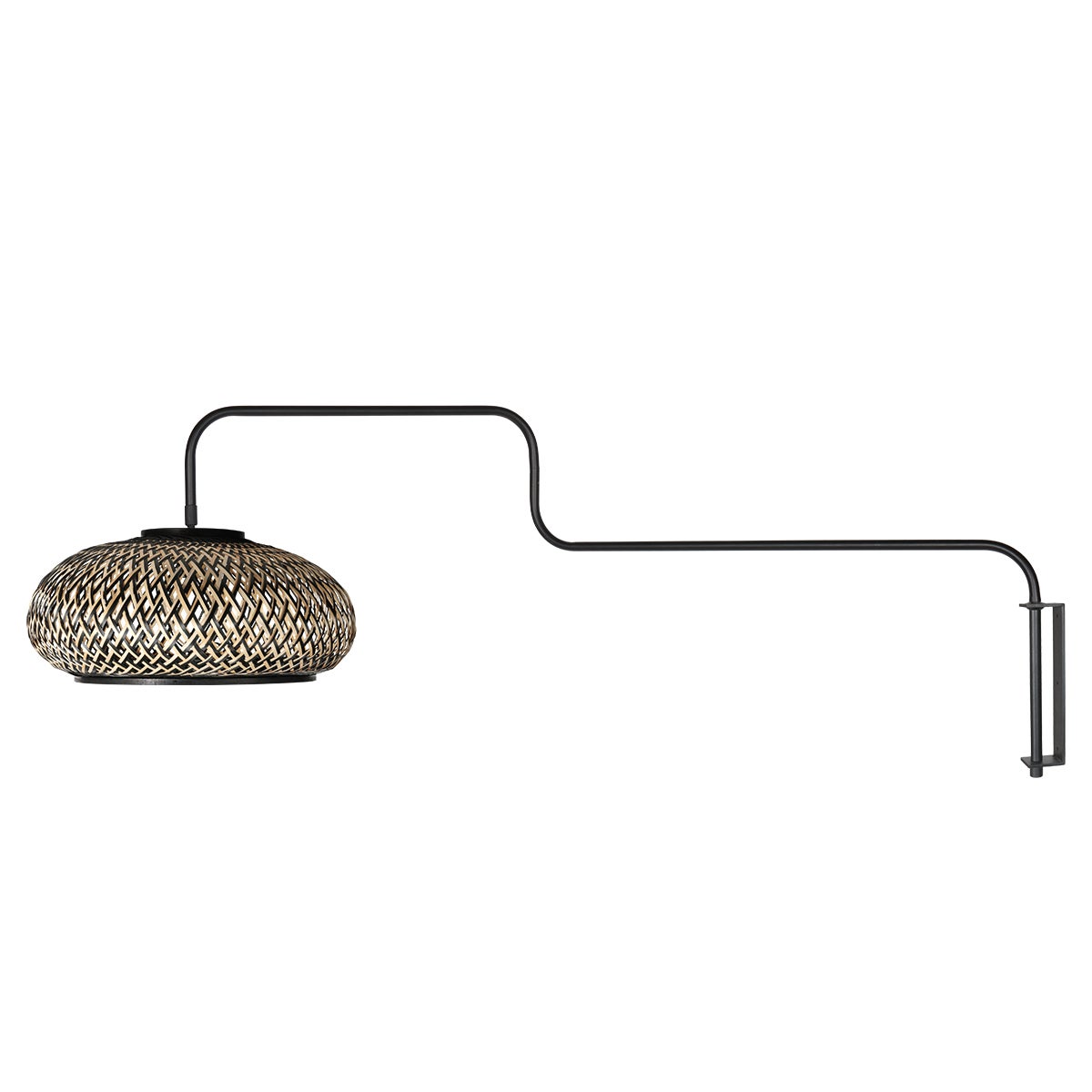 Steinhauer - lampada da parete - Bloeba - naturale nero - bambù metallo - lampada da lettura - E27 - 4505ZW - 2