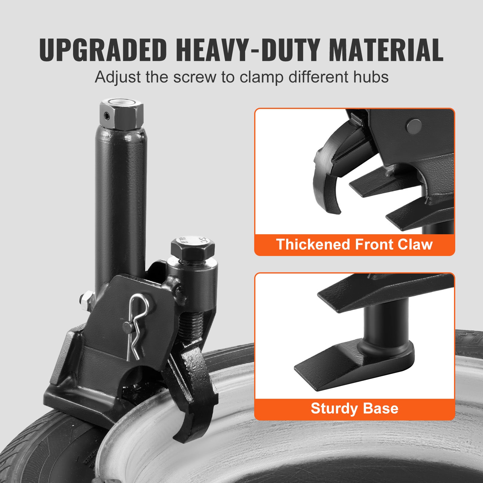 Detalonneur de Pneu VEVOR 96,5-106,7 mm Decolle Pneu Manuel en Acier Outil Demonte Pneu Portable pour Decoller Facilement Pneu de la Jante sans - 4