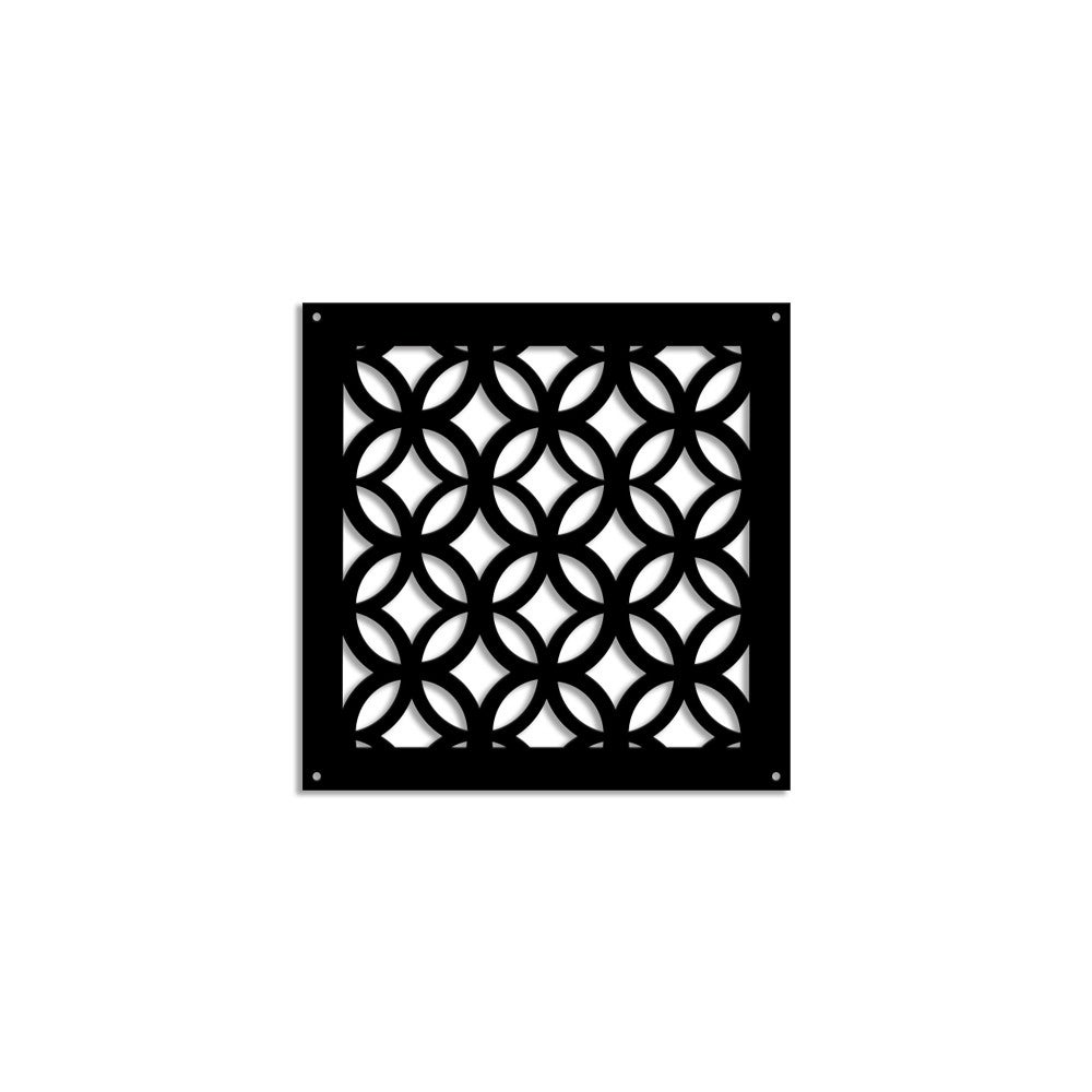 ECLECTIC - Panel perforowany z PVC - 48X48 CM Czarny parasol