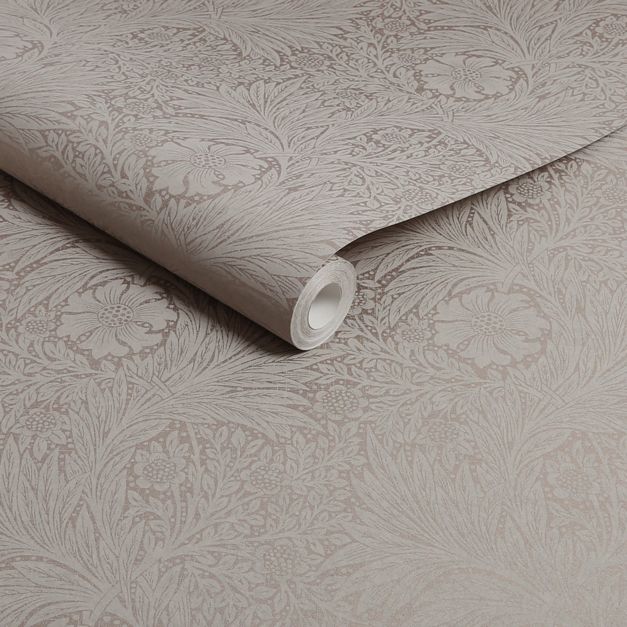 William Morris at Home Tapeta flizelinowa Marigold Włóknisty szary 10 m x 52 cm