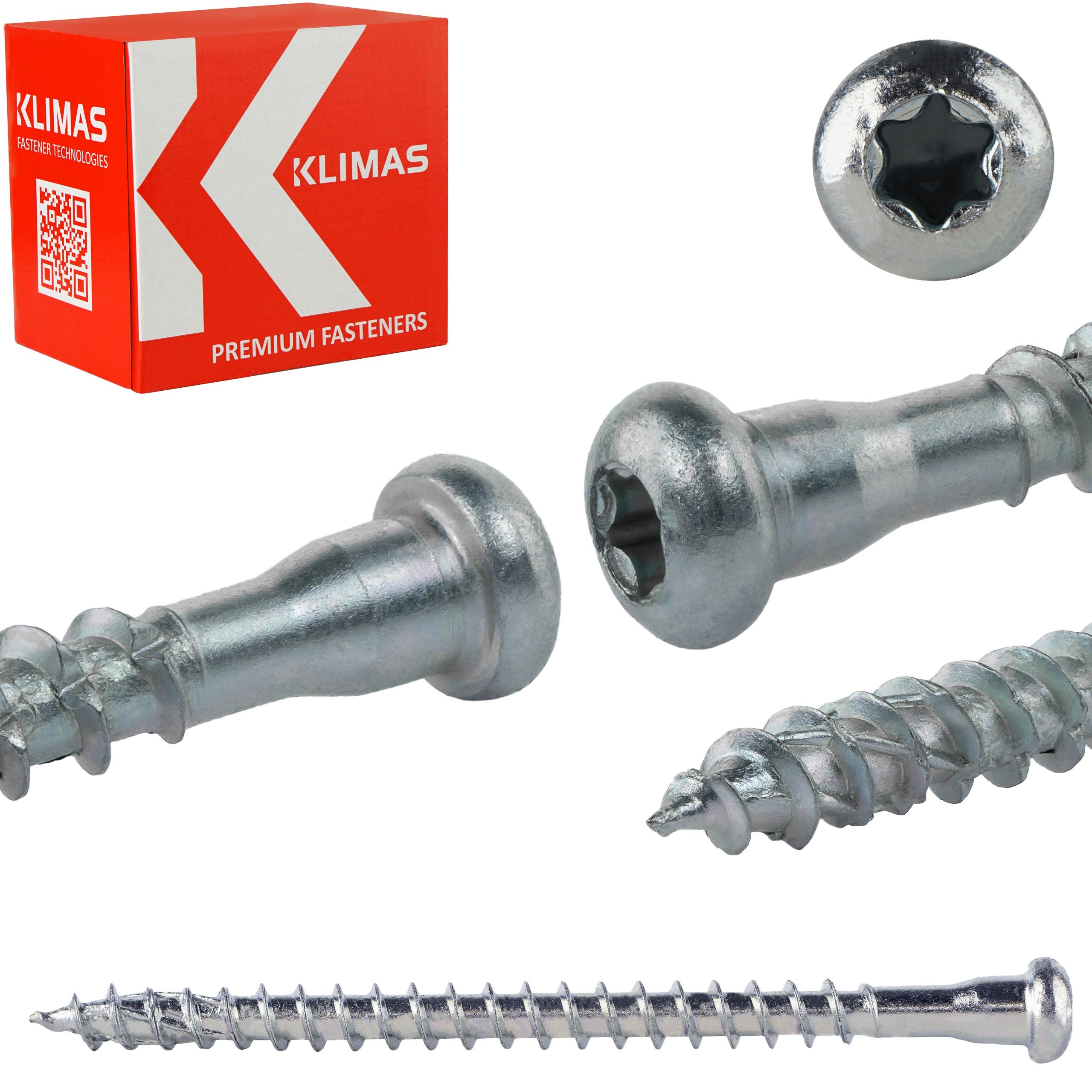 Wkręty do łączników ciesielskich Klimas WKLC 5x70 mm z łbem walcowym 250szt