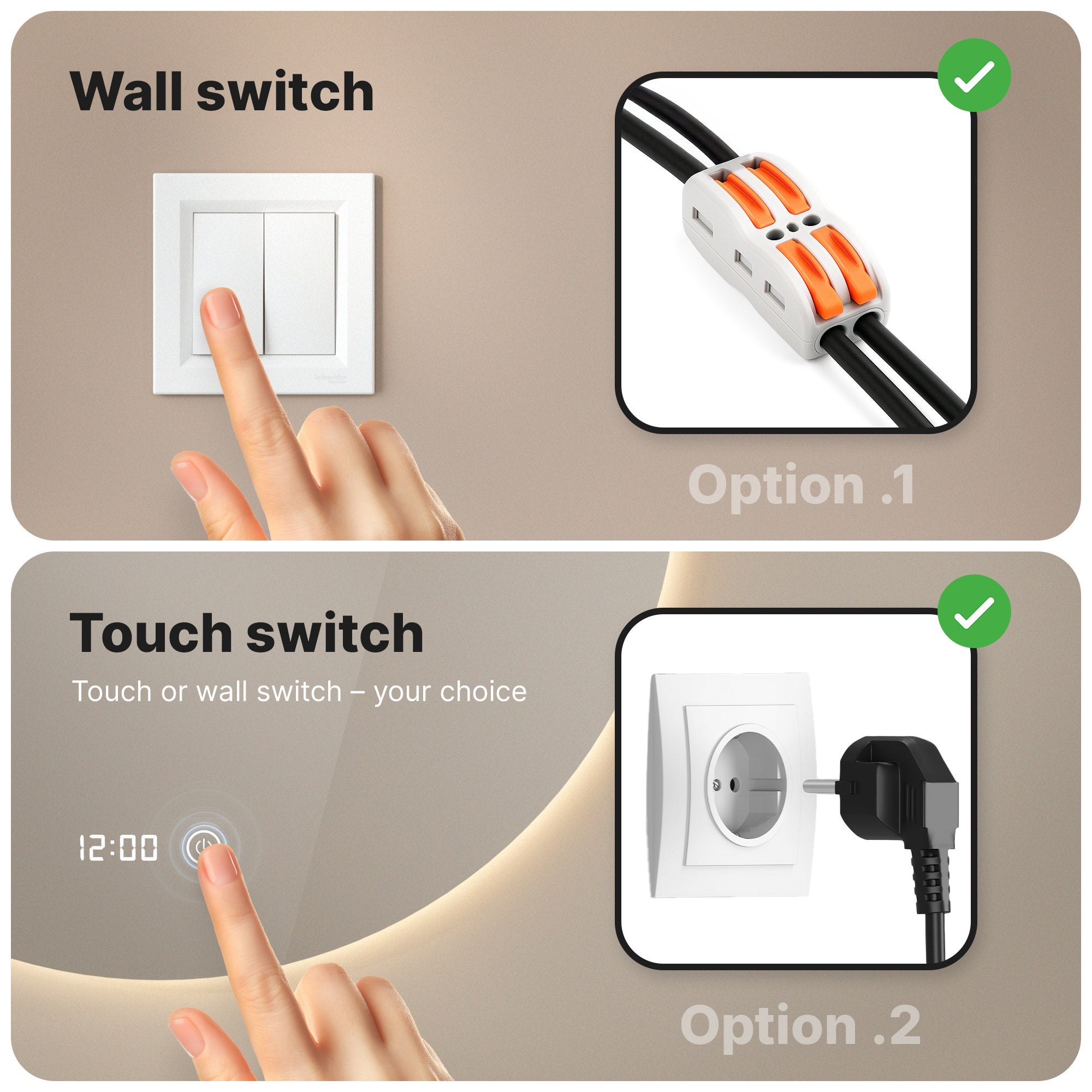 Miroir de salle de bain Mirlux avec éclairage LED et chauffage - Miroir mural rond - Miroir de douche anti-condensation - 100 cm - 5