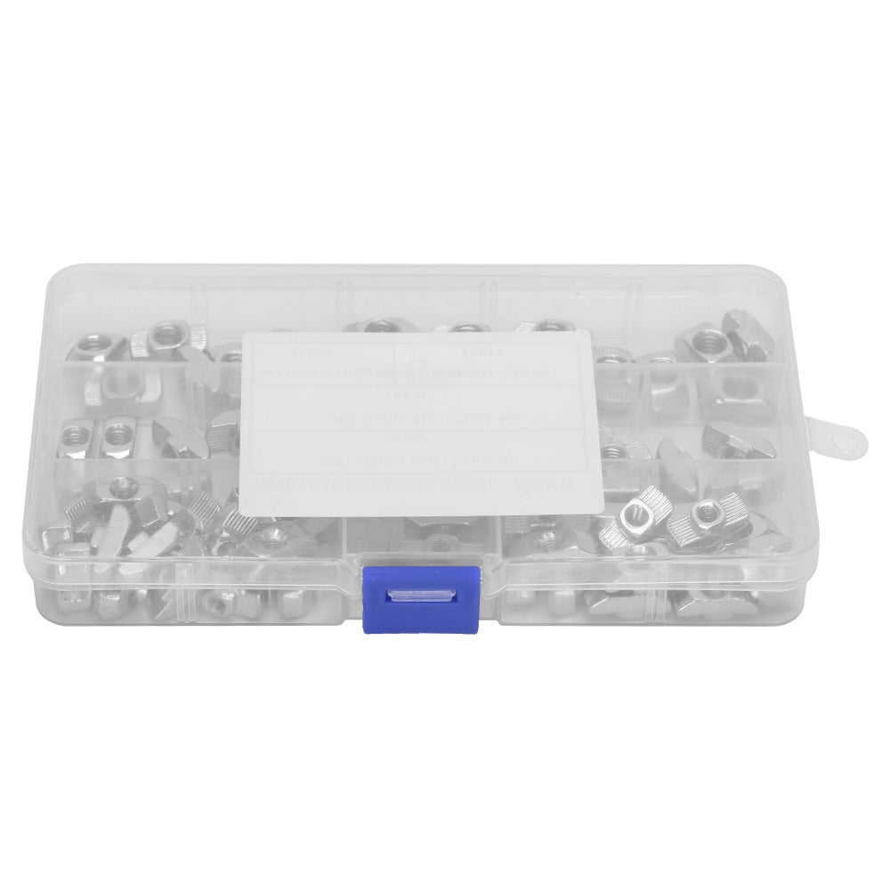 80 Pezzi Dadi A T M5 Con Viti - Per Profili Alluminio 2020, Acciaio Carbonio