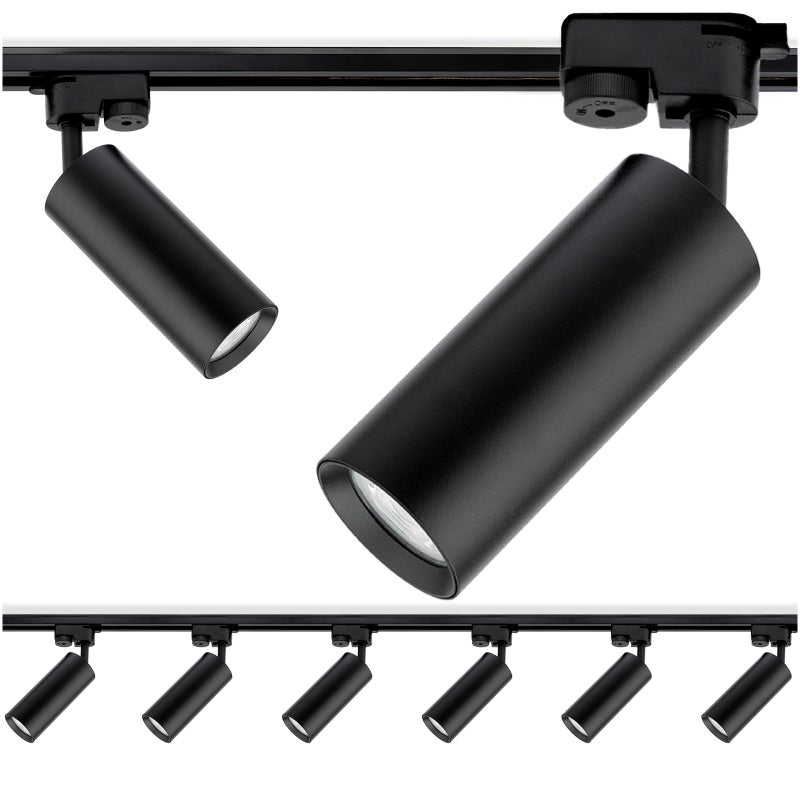 Zestaw Szyna Lumiled Oświetleniowa Szynoprzewód 2 m + 6x Reflektor Szynowy RITI GU10 Czarny