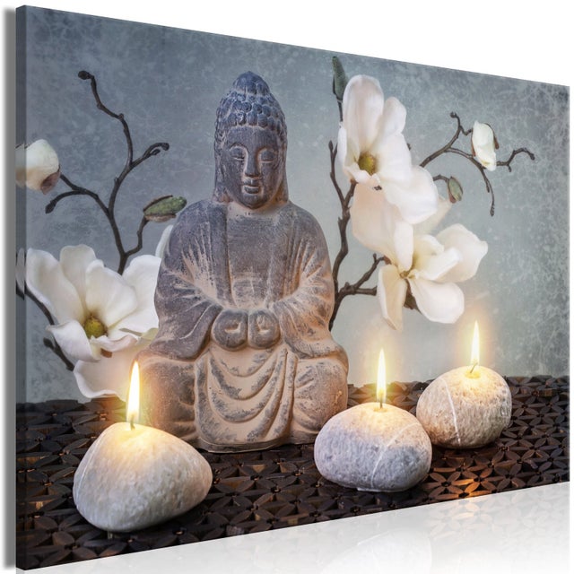 Tableau Bouddha et Pierres (1 Partie) Large - 120 x 80 cm