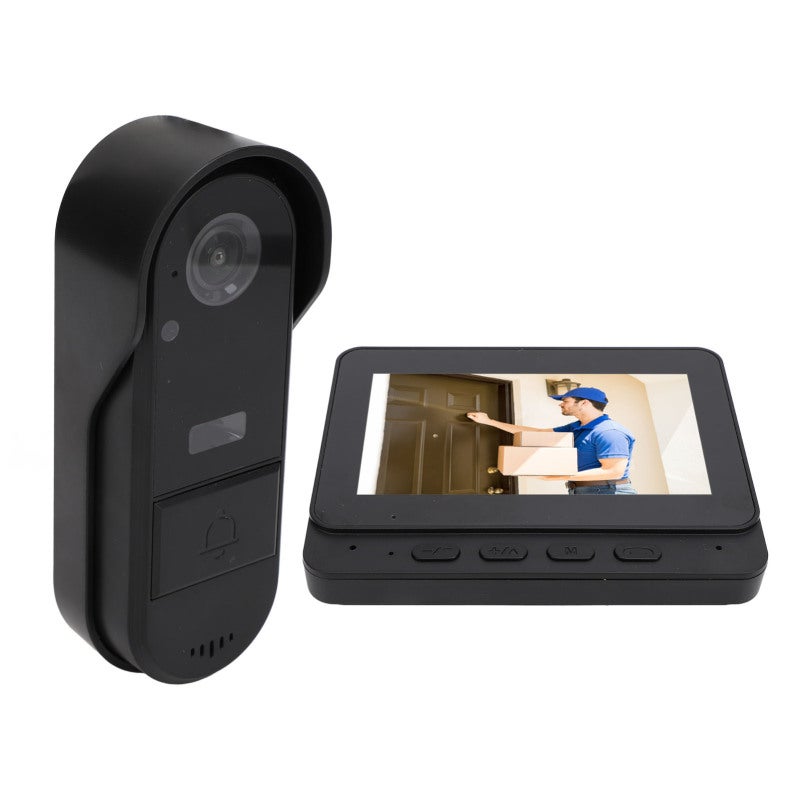Visiophone sans fil 1080p 8 MP avec écran 4,3 pouces, caméra grand angle 170°, vision nocturne, audio bidirectionnel et IP66 - 3