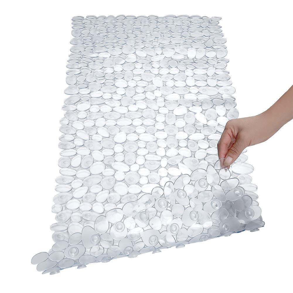 Mata do kąpieli i pod prysznic, antypoślizgowa mata do kąpieli, 35x16 cali, można prać w pralce, z otworami drenażowymi