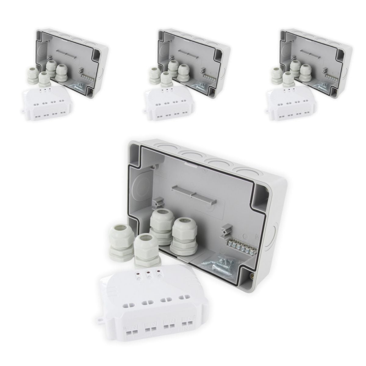 Kit 4 Modules Interrupteur Intelligent WiFi - Compatible Smart Life/Tuya, Alexa, Google Home - Pour Installation Derrière Interrupteur Existant